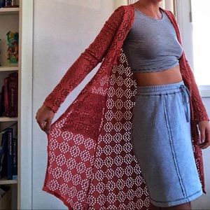 RARE Free People Long Cardigan